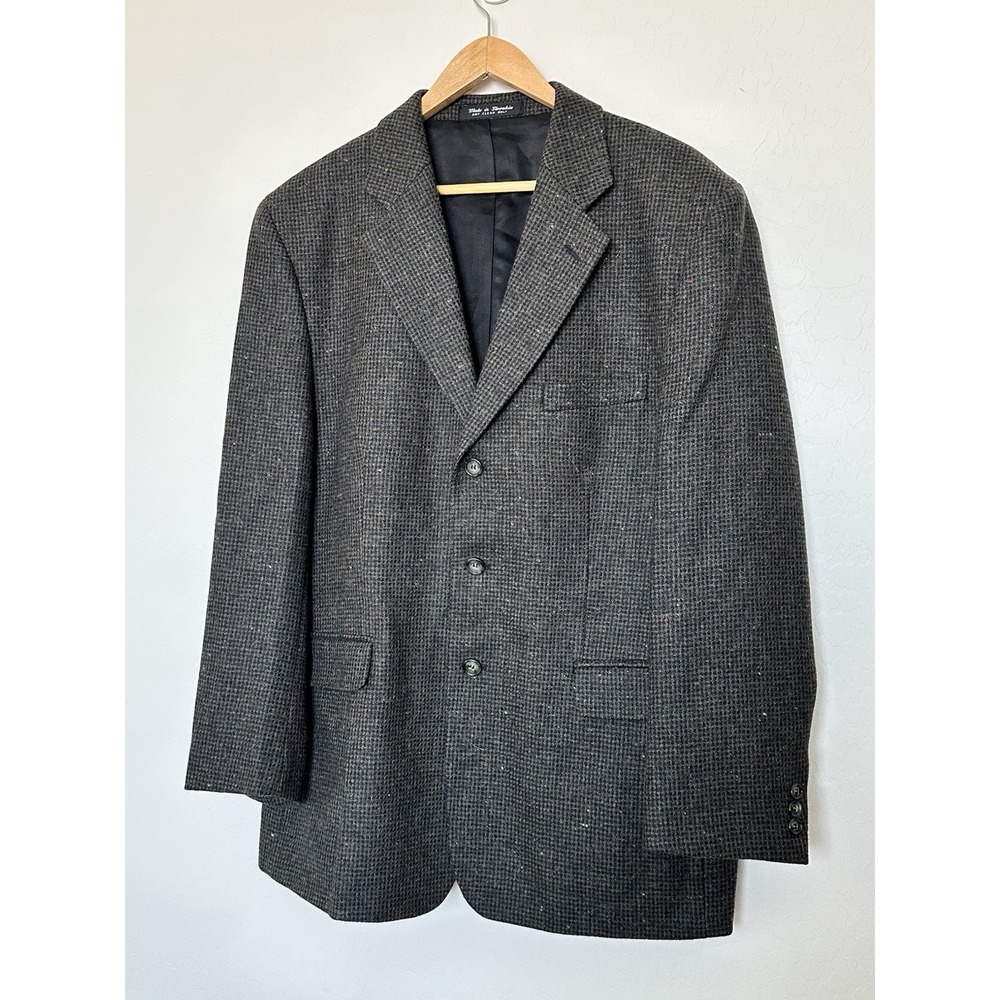 Unknown Made In Slovakia Luxury Pure Wool Blazer Charcoal 42 Regular